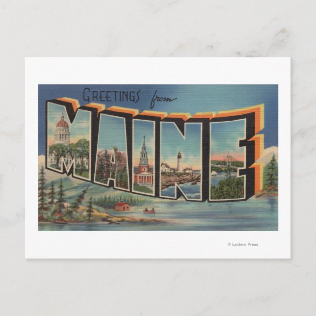 Cartão Postal Maine (Inverno)Grandes Cenas de Letra (Frente)