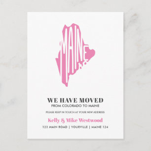 Cartão Postal MAINE Mudamos novo endereço Novo lar