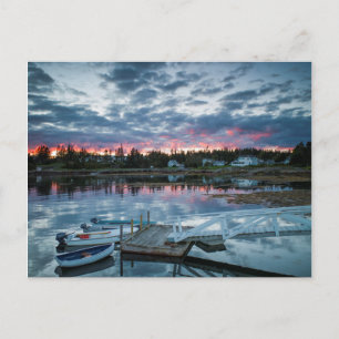 Cartão Postal Maine, Newagen, porto ao pôr do sol 2 2