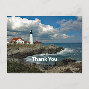 Cartão Postal Maine Portland Head Lighthouse Foto Muito Obrigado