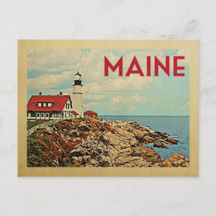 Cartão Postal Maine Viagens vintage