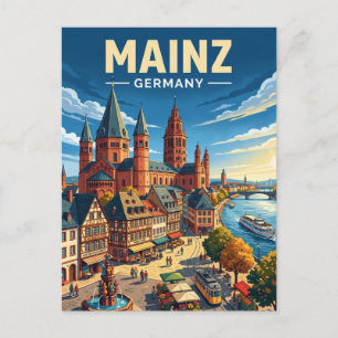 Cartão Postal Mainz Alemanha