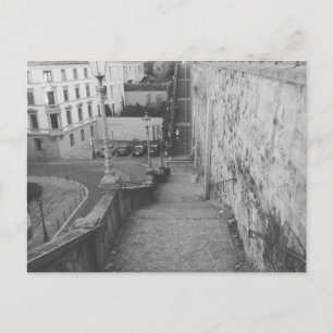 Cartão Postal Mainz Germany Black & White Stairs