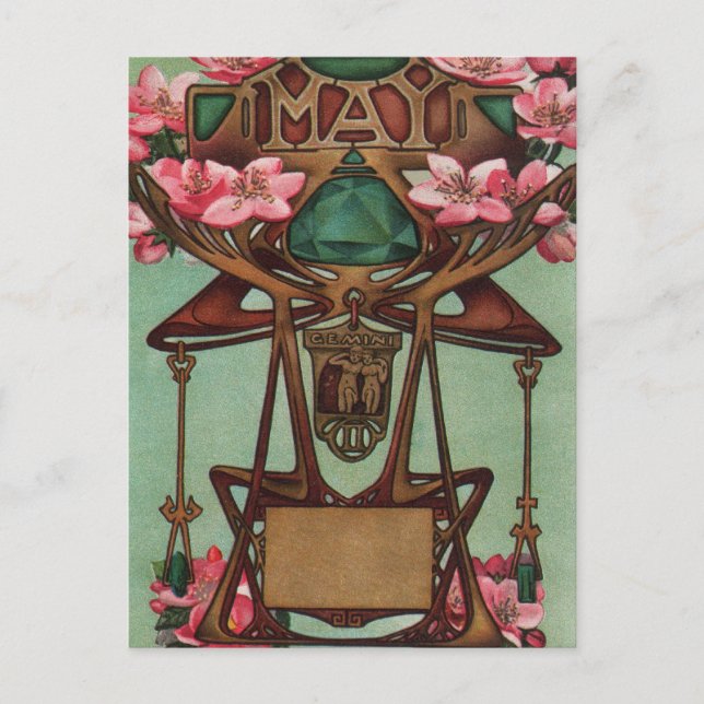 Cartão Postal Maio - Gêmeos (Frente)