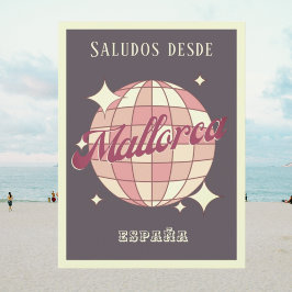 Cartão Postal Maiorca Maiorca Espanha España retro roxo Postal