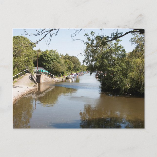 Cartão Postal Mais alto do Canal Macclesfield Poynton Cheshire (Frente)