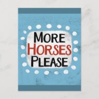 Mais Cavalos, por favor, Postcard
