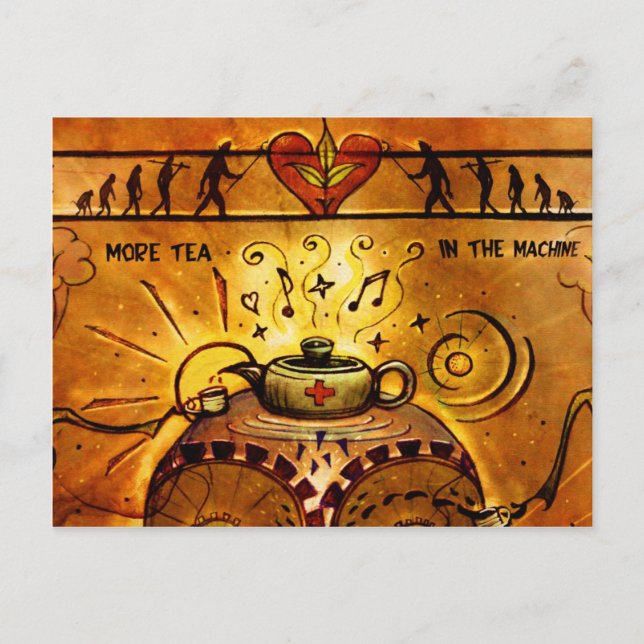 Cartão postal 'Mais Chá' (detalhes) (Frente)