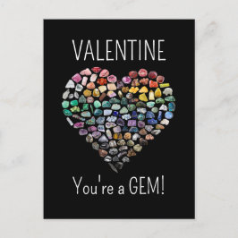 Cartão Postal Mais de 100 Crystals Gems Minerals Dia de os namor