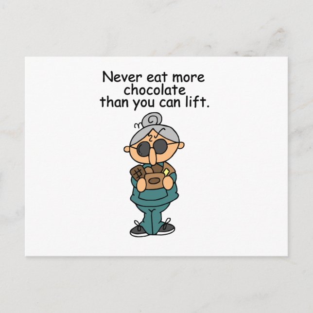 Cartão Postal Mais Humor de Chocolate (Frente)