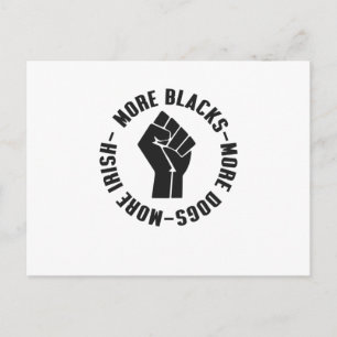 Cartão Postal Mais negros mais cães mais irlandeses