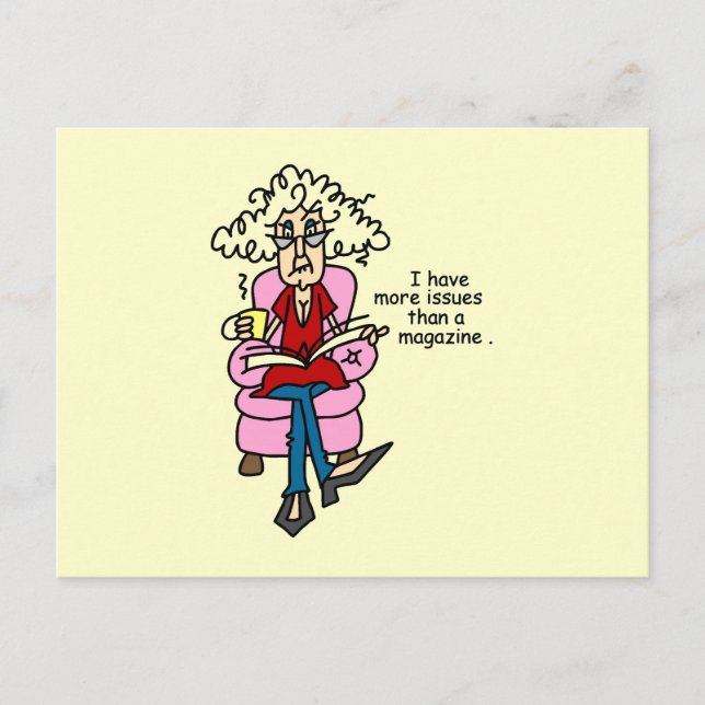 Cartão Postal Mais problemas do que um Humor da Revista (Frente)