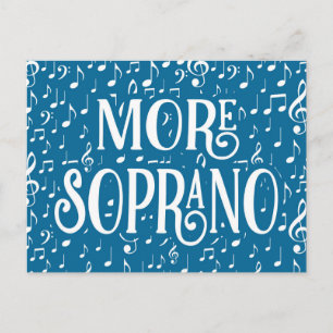 Cartão Postal Mais Soprano - Cantor Branco Azul