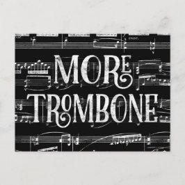 Cartão Postal Mais Tablatura de Trombone - Música em Preto e Bra