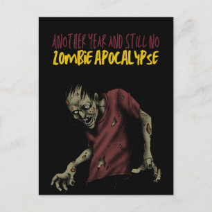 Cartão Postal Mais um Ano e Ainda Sem Apocalipse Zumbi 