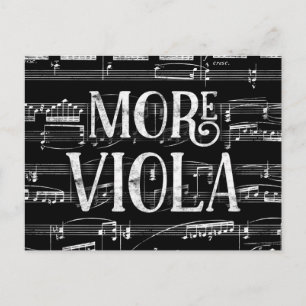 Cartão Postal Mais Viola Chalkboard - Black White Music