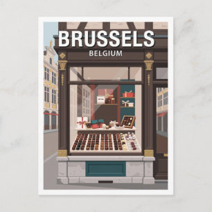 Cartão Postal Maison Dandoy e as Lojas Históricas de Chocolate