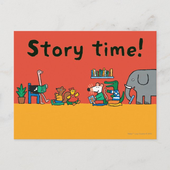 Cartão Postal Maisy e Amigos lidos juntos (Frente)