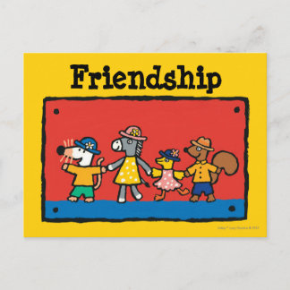 Cartão Postal Maisy e os melhores amigos seguram as mãos