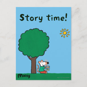 Cartão Postal Maisy Lê O Livro Da Biblioteca Lá Fora
