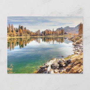 Cartão Postal Majestoso Lago Fedèra em Cortina d'Ampezzo Itália