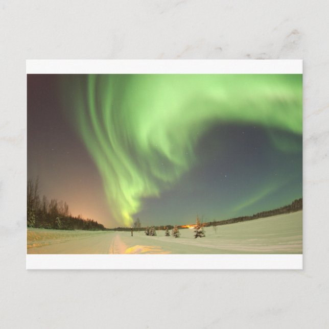 CARTÃO POSTAL MAJESTOSOS AURORA BOREAL (Frente)