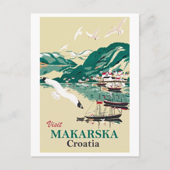 Cartão Postal Makarska, Croácia (Frente)