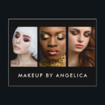 Cartão Postal Makeup Artist 3 Photo Business<br><div class="desc">Cartão-postal de empresa fotográfico para o artista de maquiagem 3</div>