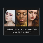 Cartão Postal Makeup Artist Business 3 Foto<br><div class="desc">Cartão-postal de empresa fotográfico para o artista de maquiagem 3</div>