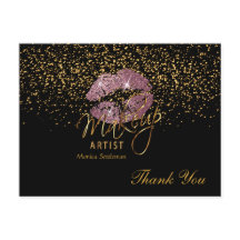 Makeup Artist Pink Rose Lábios em preto