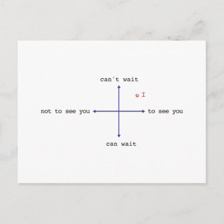 Cartão Postal Mal posso esperar para te ver