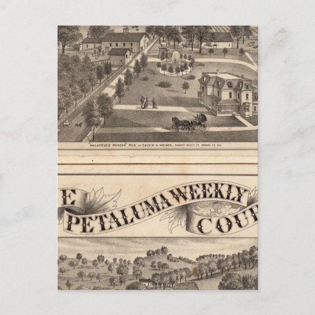 Cartão Postal Malacomes Rancho (Frente)