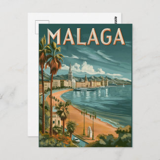 Cartão Postal Málaga em Charme Retro - Viagens Vintage