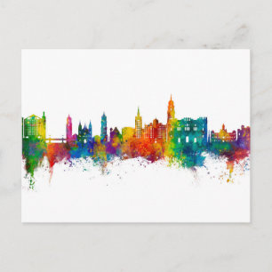 Cartão Postal Málaga Espanha Skyline