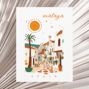 Cartão Postal Málaga Malaga Espanha férias na cidade branca