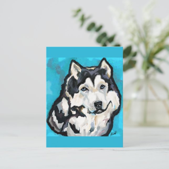 Cartão Postal Malamute do Alasca (Em pé/Frente)