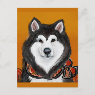 Cartão Postal Malamute do Alasca