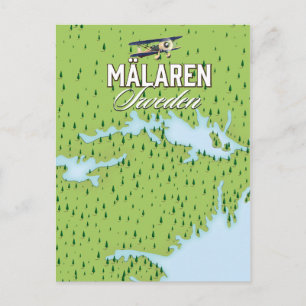 Cartão Postal Mälaren Suécia