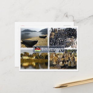 Cartão Postal Malawi - Lago Malawi - Marca de artesanato - Mosai