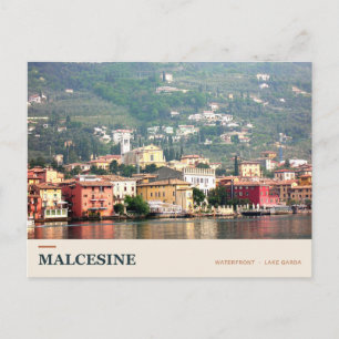 Cartão Postal Malcesine à beira do Lago Garda