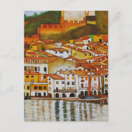 Cartão Postal Malcesine no lago Garda
