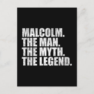 Cartão Postal Malcolm nome, Malcolm O Homem O Mito A Lenda