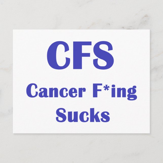 Cartão Postal Maldição de cancer - CFS (Frente)