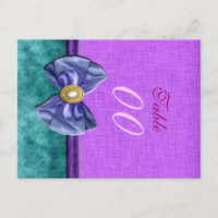 Maldito casamento teal "número da mesa" roxo
