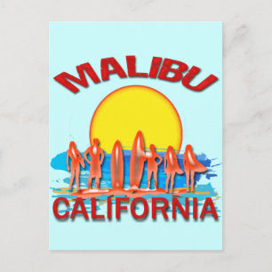 CARTÃO POSTAL MALIBU BEACH CALIFÓRNIA