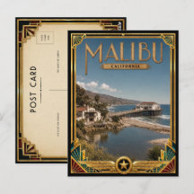 Malibu Califórnia Arte Deco Vintage Era de Ouro