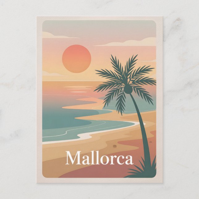 Cartão Postal Mallorca minimalística (Frente)