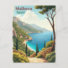 Cartão Postal Mallorca Spain Travel Art Vintage