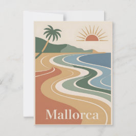 Cartão Postal Mallorca Vintage minimalista