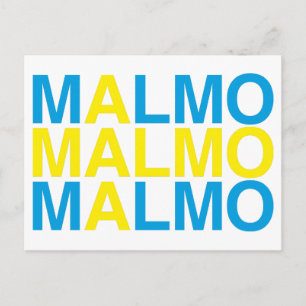 Cartão Postal MALMO Bandeira Sueca